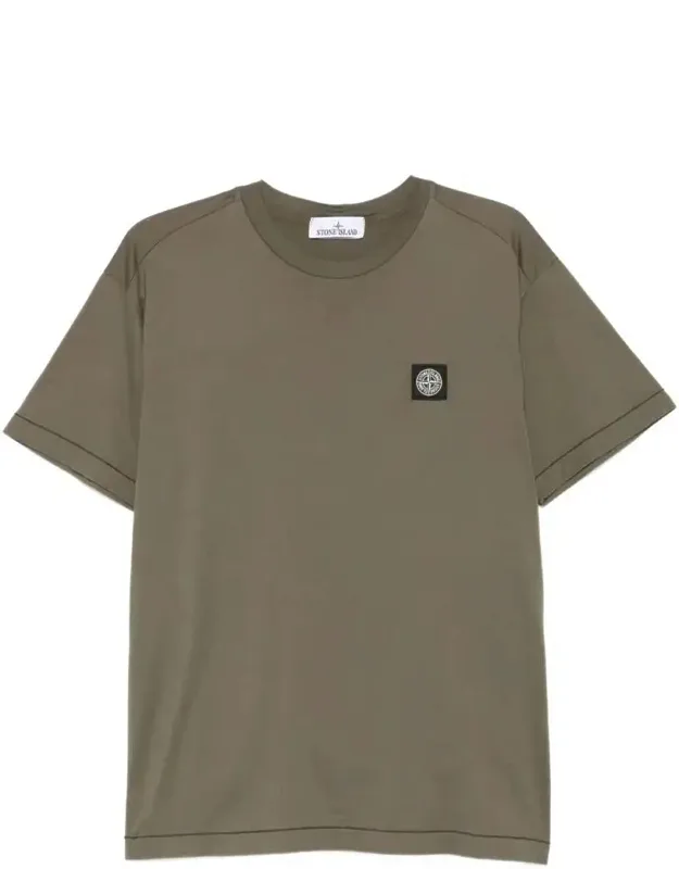 Slim Fit Cotton Jersey T-shirt With Compass Patch
