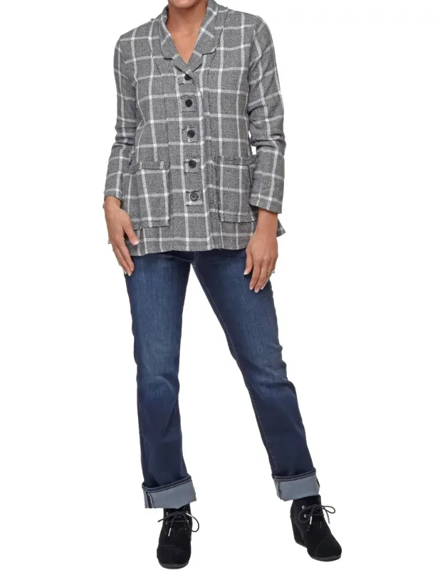 Maren Jacket In Boucle With Long Sleeves And Front Pockets