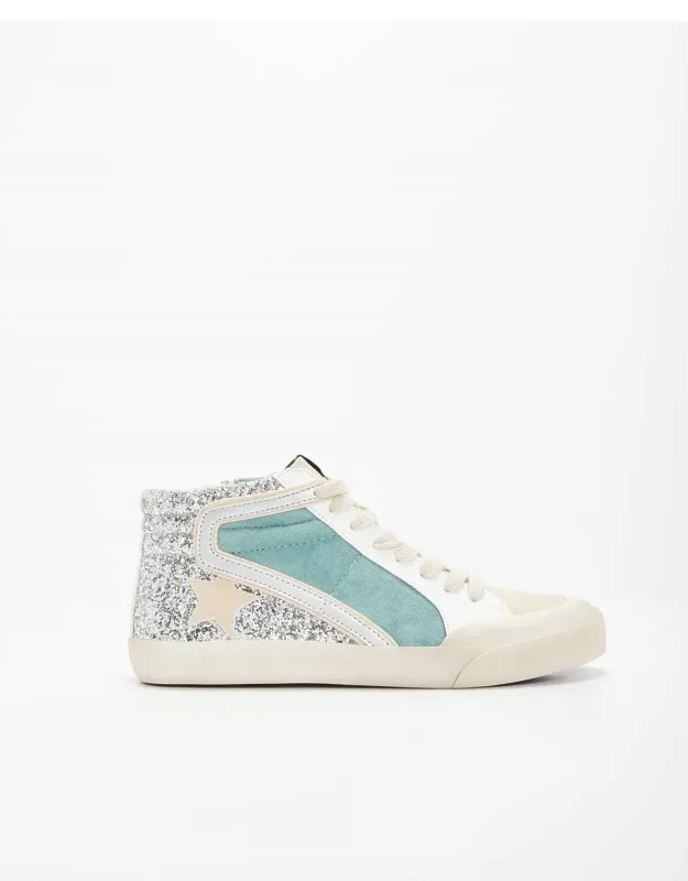 Kyle Rubber Lace-up Glitter Leather Sneakers