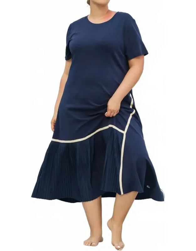 Rowan Pointe Knit Dress With Pleating