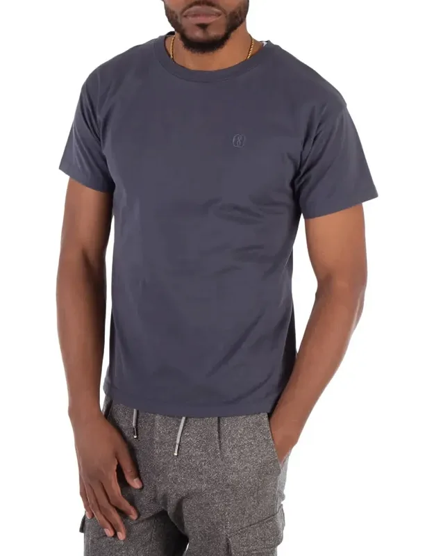 Organic Cotton Pique Logo T-shirt With Tonal Weave Stitching And Embroidered Logo