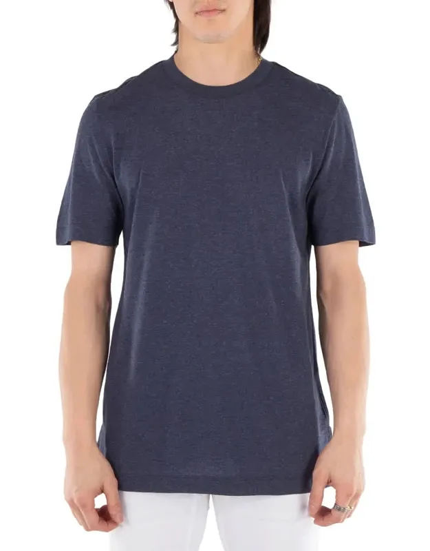 Hugo Boss Blue Cotton T-shirt Crafted From Premium Cotton For A Soft And Breathable Feel, Featuring A Clean Design In A Versatile Navy Blue Hue