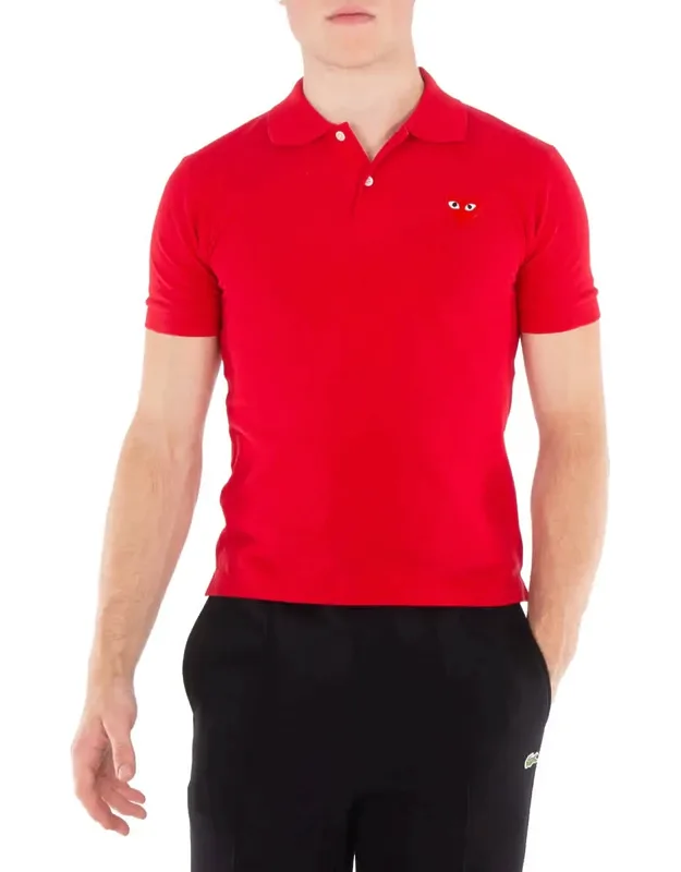 Embroidered Heart Polo Shirt