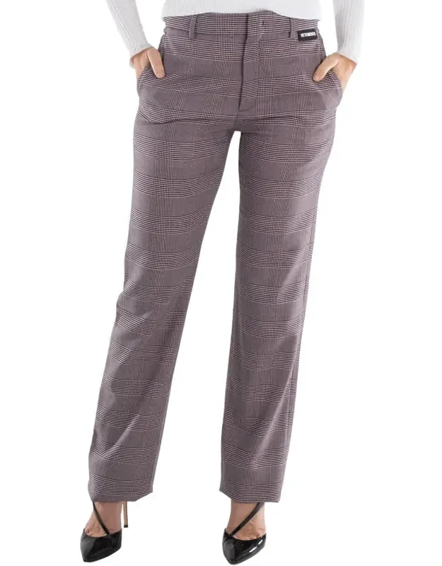 Light Pink Check Tailored Trousers