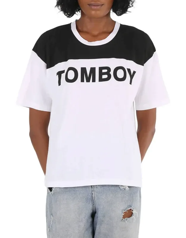 Jersey T-shirt With Tomboy Print