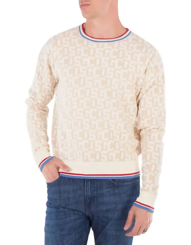 Intarsia-knit Logo Jumper