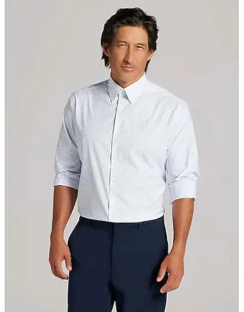 Modern Fit Performance Windowpane 4-way Stretch Dress Shirt