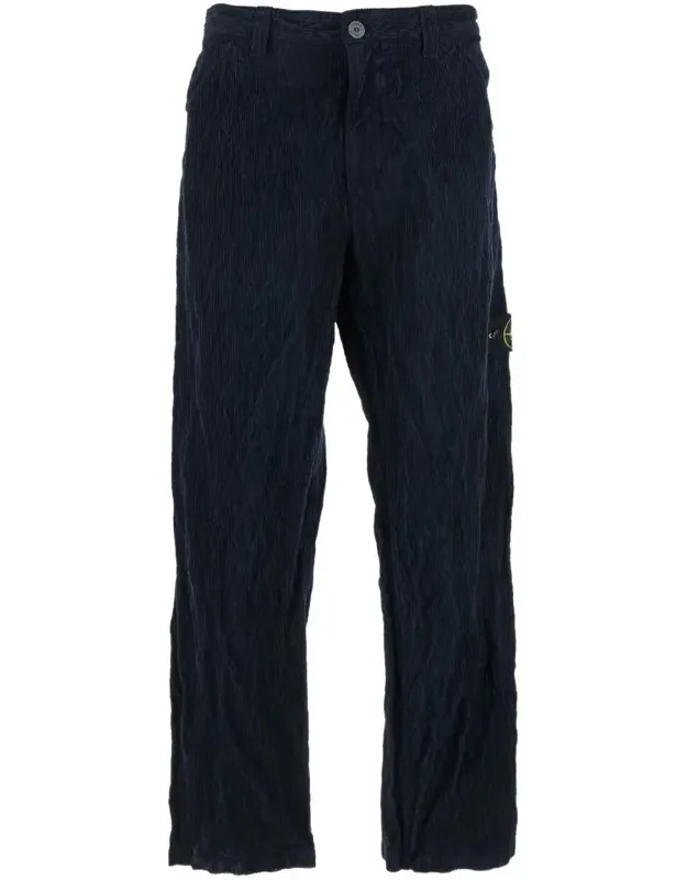Crinkled Effect Corduroy Trousers