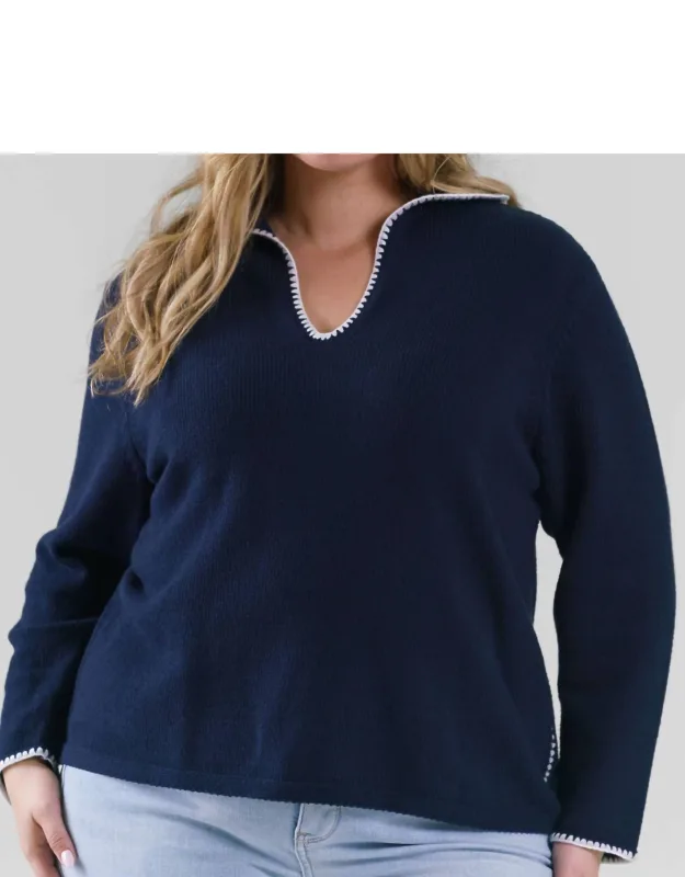 Blanket Stitch Getaway Sweater