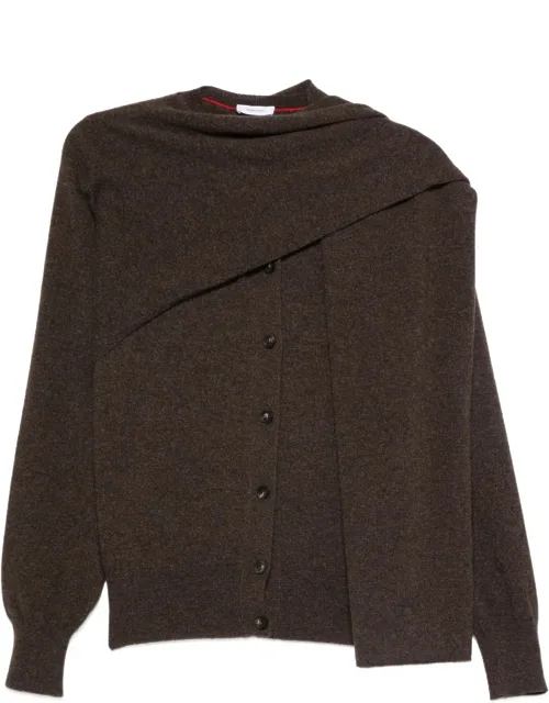 Asymmetric Button-up Cardigan