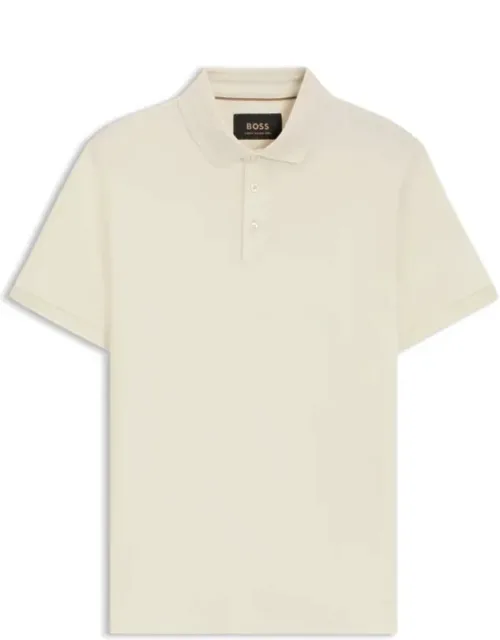 Regular-fit Polo Shirt In Mercerized Cotton, Trimmed With Mother-of-pearl Buttons