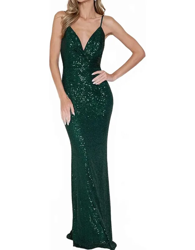 V Neckline Prom Dress
