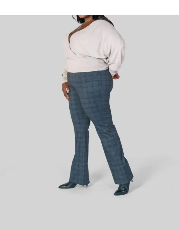 Elysse Wide Leg Pant - 4x-stretch Ponte Jacquard, Flattering Mid-rise