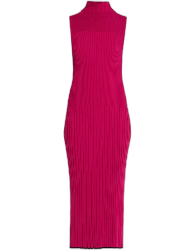 Ribbed Turtleneck Dress