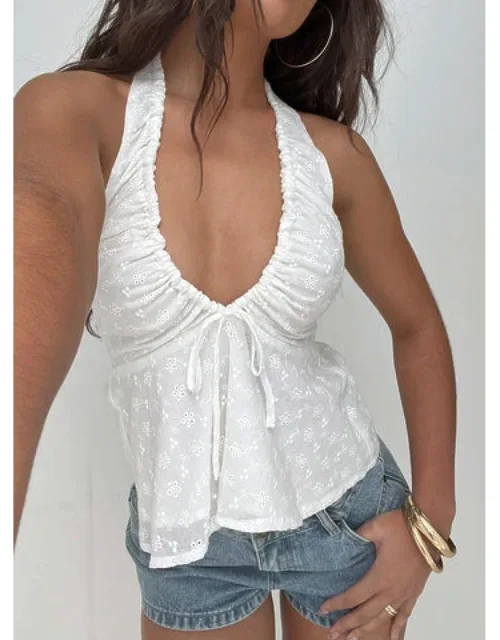 Gadot Anglaise Halter Top