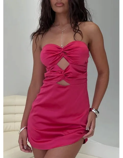 Leija Strapless Twist Mini Dress