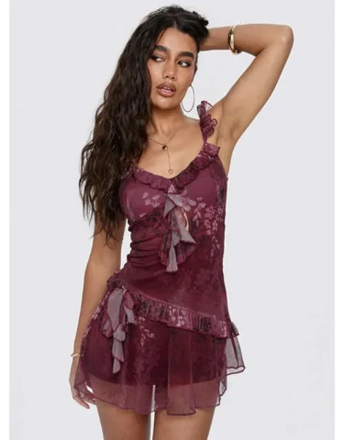 Ballad Floral Ruffle Mini Dress