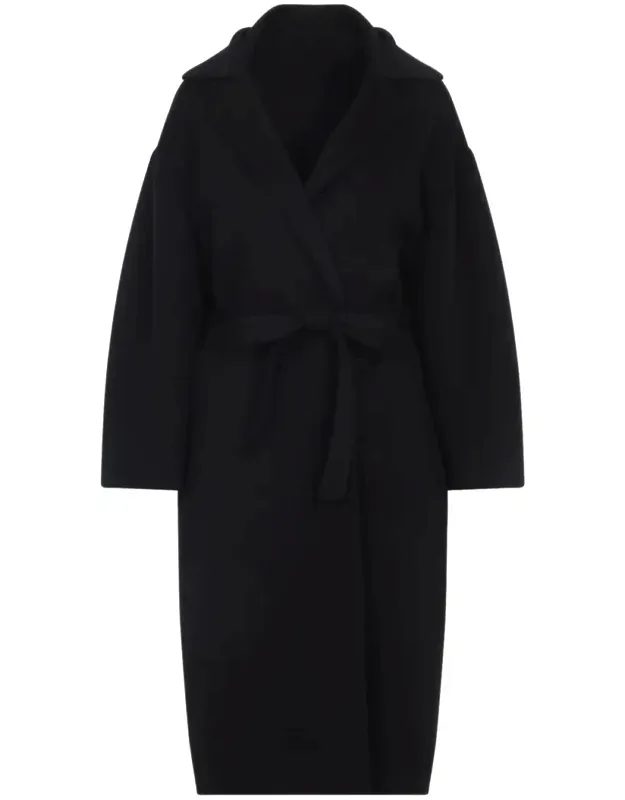Coat With Double-breasted And Pointed Collar