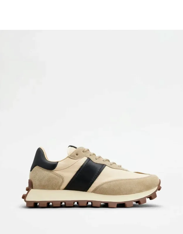 Sneakers 1t In Suede With Smooth Leather Inserts