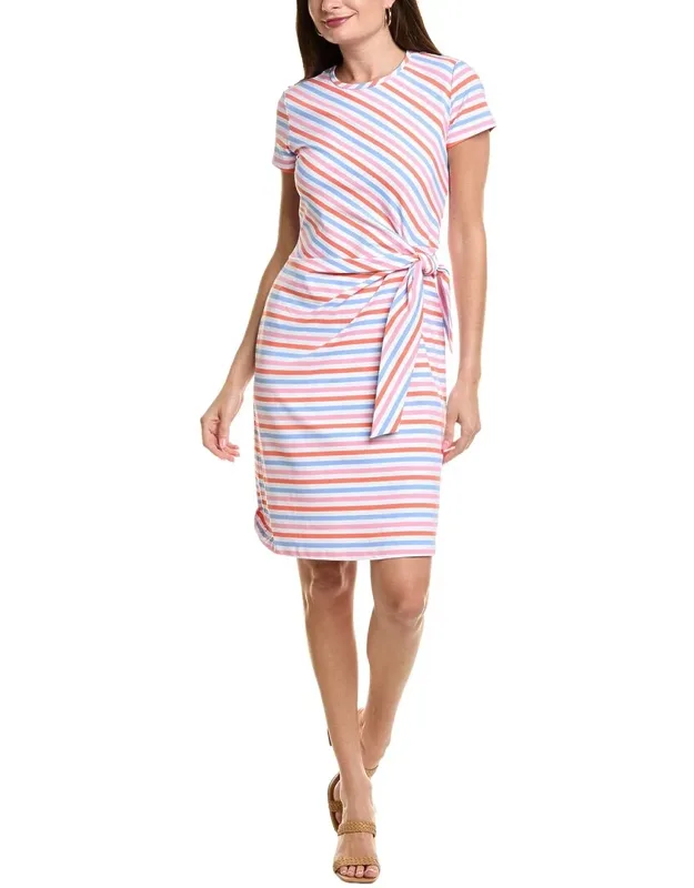 Elora Catalina Cloth Dress With Side Tie Detail And Bangle Stripe Design