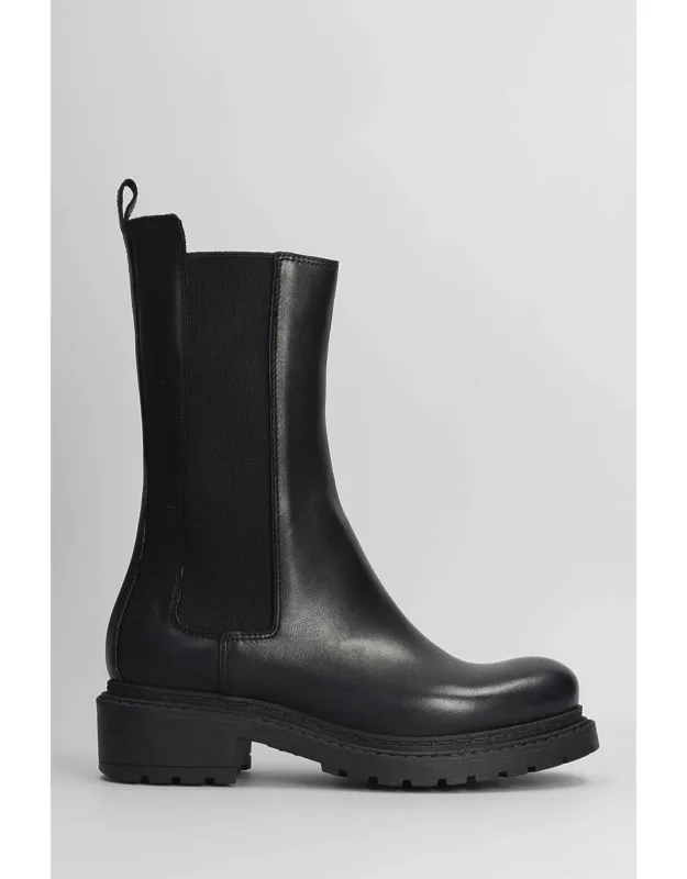 Metisse Low Heels Ankle Boots With Leather And Round Toe
