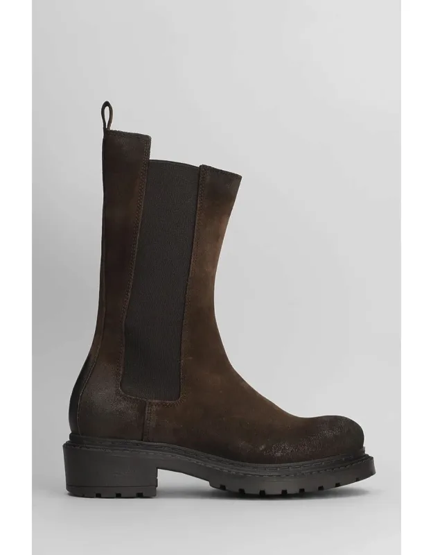 Low Heels Ankle Boots With Round Toe And Slip On