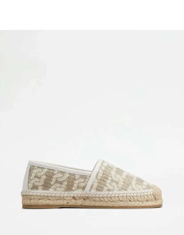 Espadrilles In Canvas And Leather
