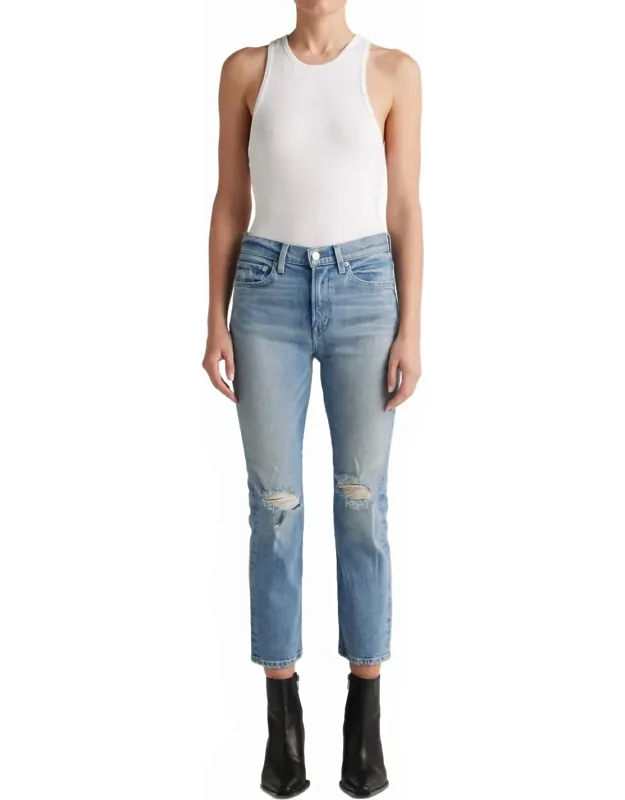 Elin Straight Leg Jean - Comfortable Cotton Blend, Mid-rise Fit