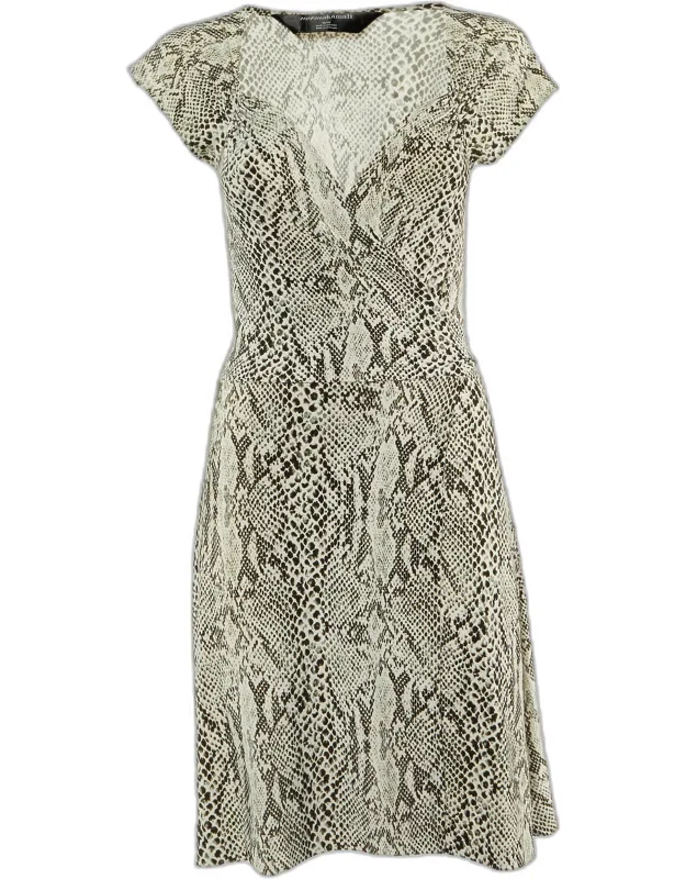 Snake Print Jersey Wrap Dress
