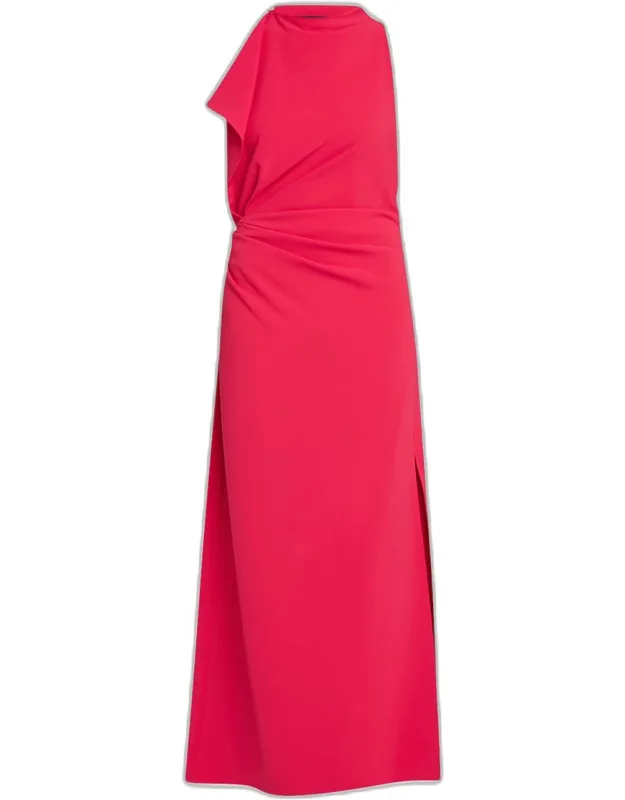 Draped Matte Double Crepe Dress