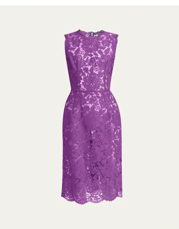 Floral Lace Midi Dress