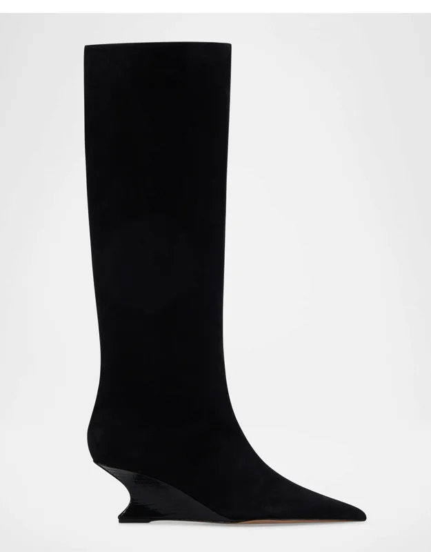 Knee-high Wedge Boots
