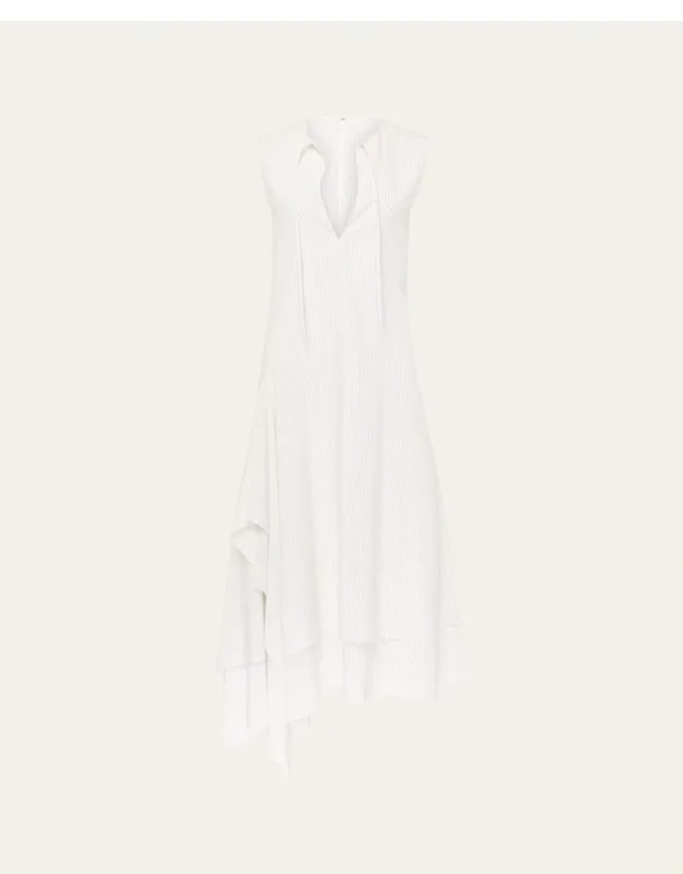 Striped Double Layer Sleeveless Dress
