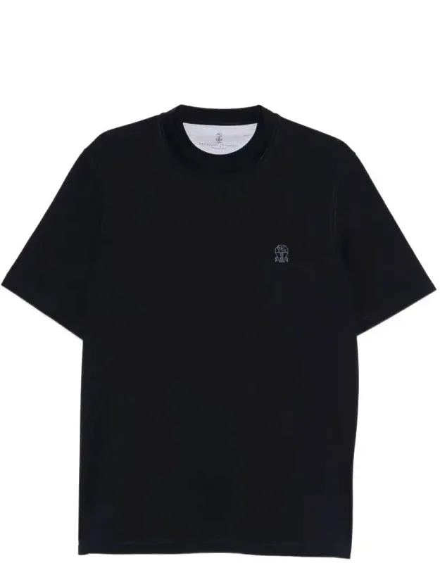 Cotton Jersey Crew Neck T-shirt With Logo