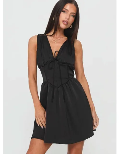Alamere Mini Dress V-neckline, Ruched Bust