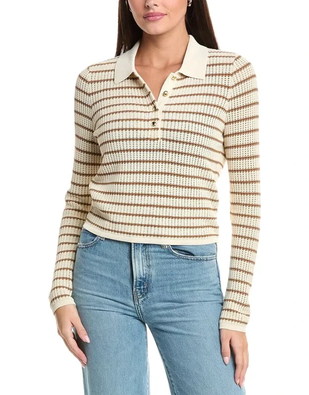 Viola Stripe Polo Sweater