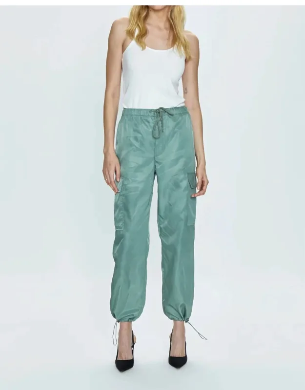 Jade Cargo Trouser With Ankle Toggle And Tie Closure