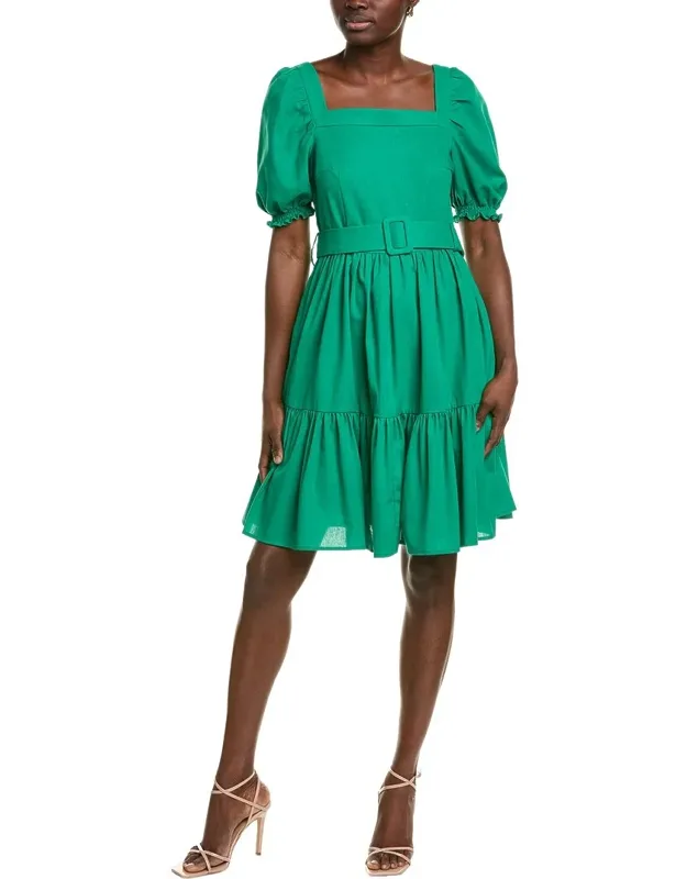 Linen-blend Mini Dress