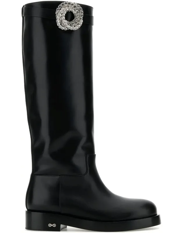 Leather Galaxy Riding Boots