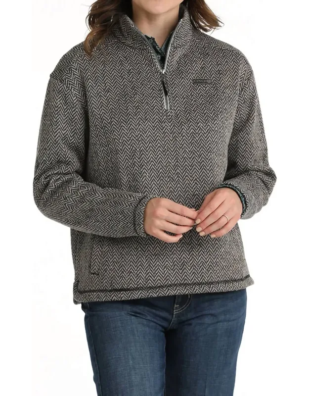 Herringbone Sweater Knit Pullover