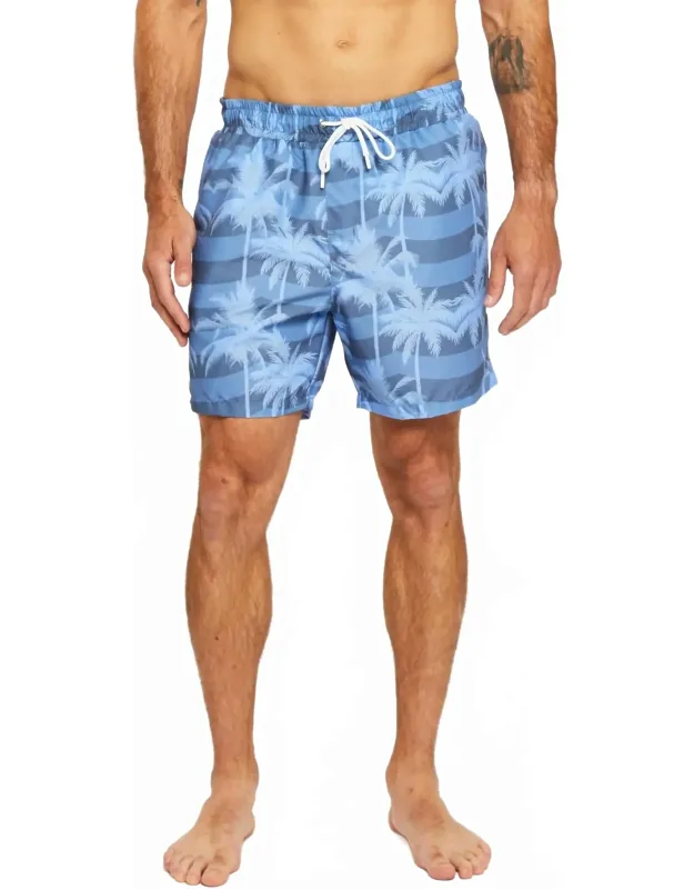 Palm Waves Swim Shorts - Plus In Multi
