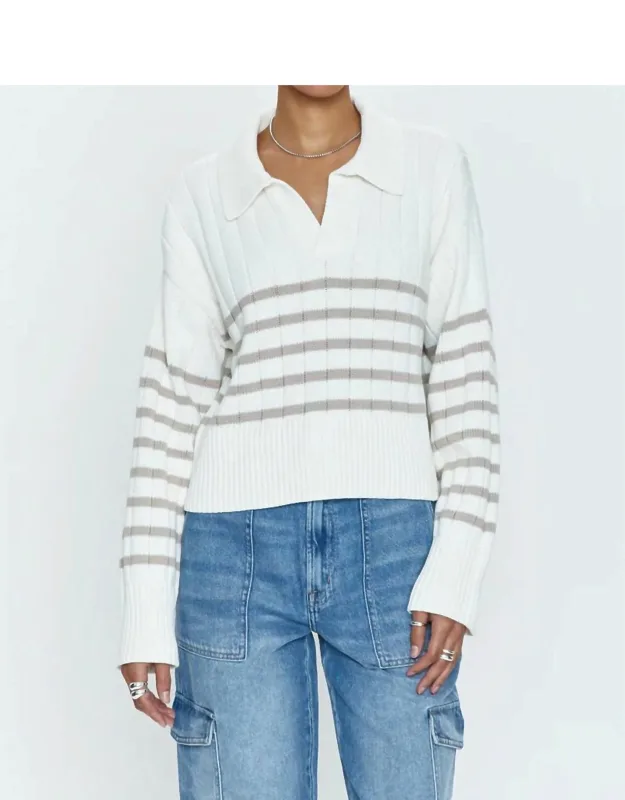 Arlo Stripe Polo Sweater