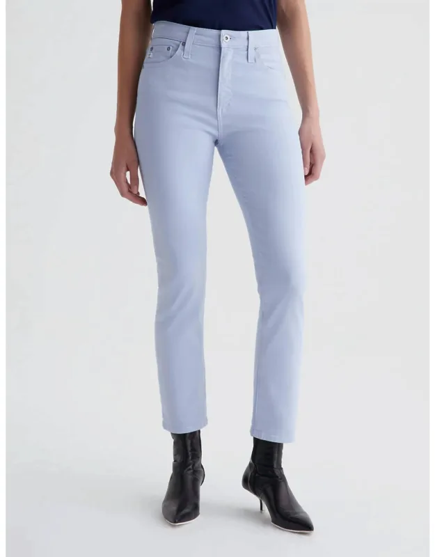Mari Crop High Rise Slim Straight Cut Jeans