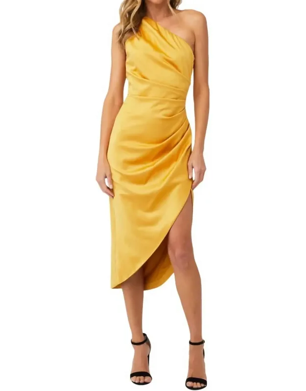 One Shoulder Midi Dress