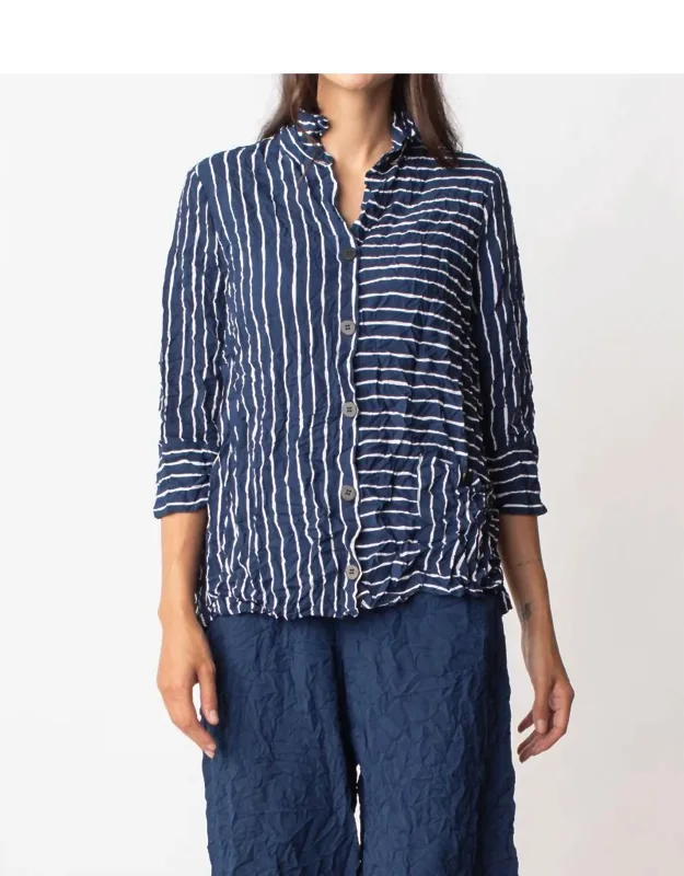 Crimped Angled Pocket Tunic