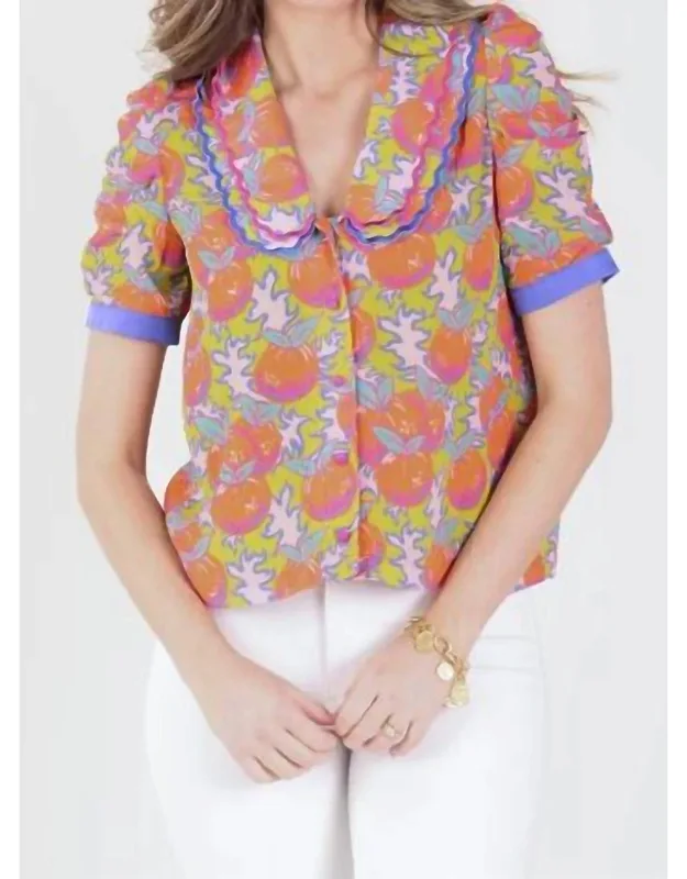 Cameron Top In Multi Short Sleeve Tee