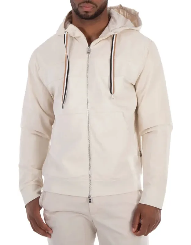 Tonal Insert Zip-up Hoodie