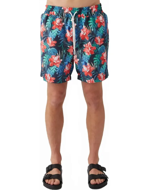 Hibiscus Floral Swim Shorts