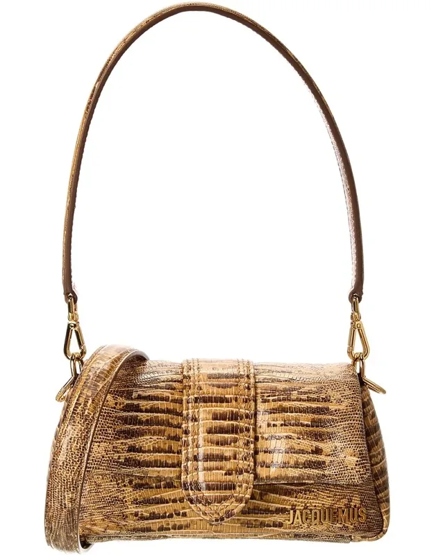 Petit Bambimou Croc-embossed Leather Shoulder Bag