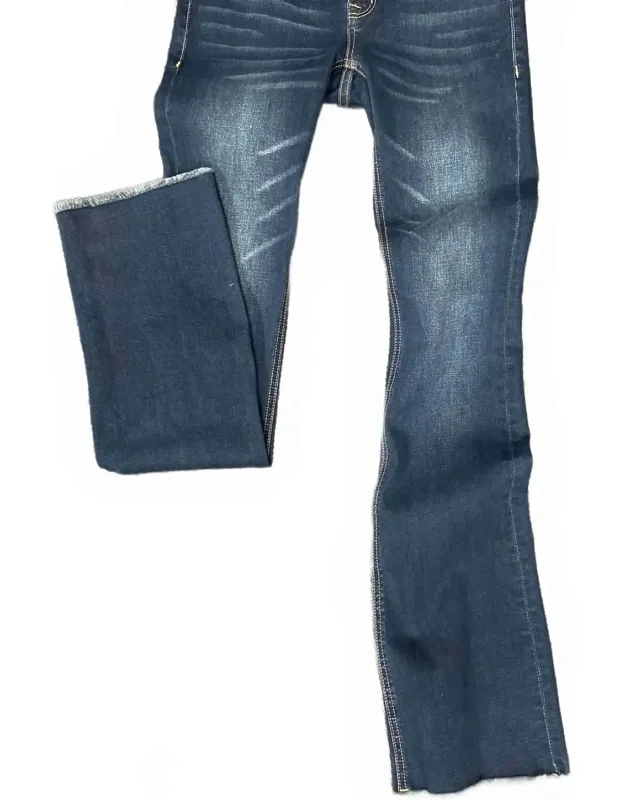 Hem Detail Bootcut Jeans